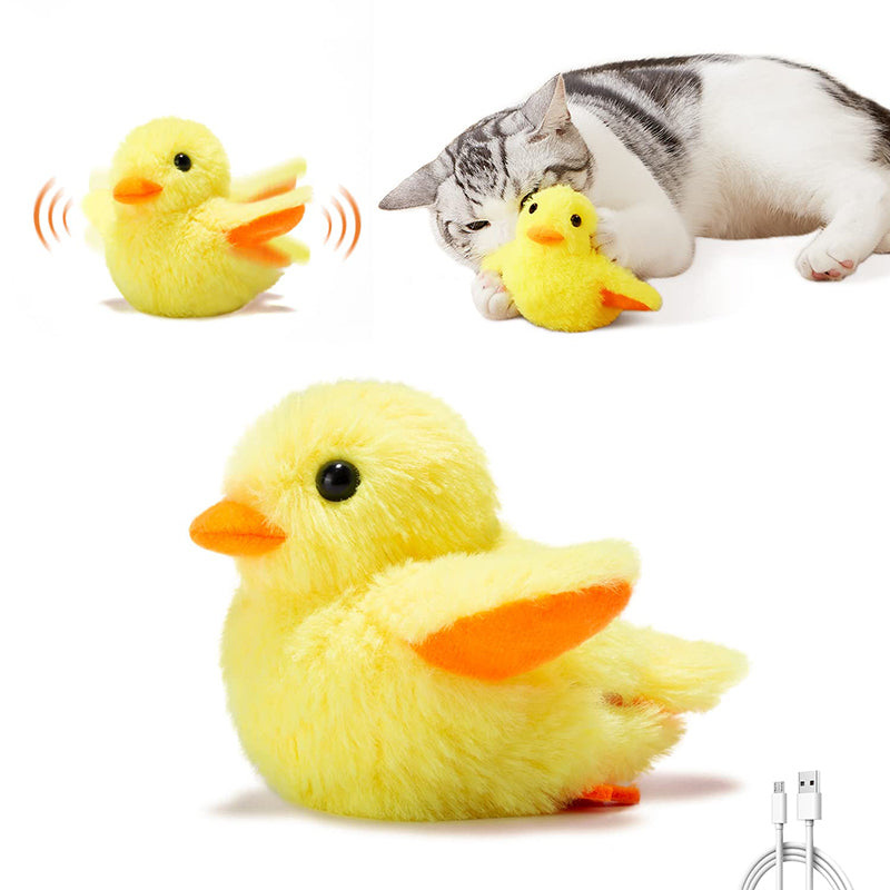 interactive plush duck toy for cats, view 2 - MRSLM