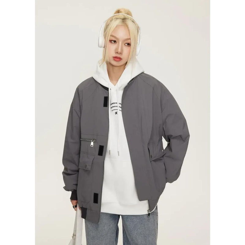 women's bomber jacket with pockets, view 9 - MRSLM