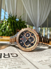 men's rhinestone business watch, view 3 - MRSLM