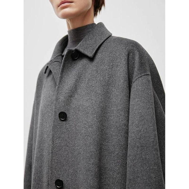 Woolen overcoat with sash, view 5 - MRSLM