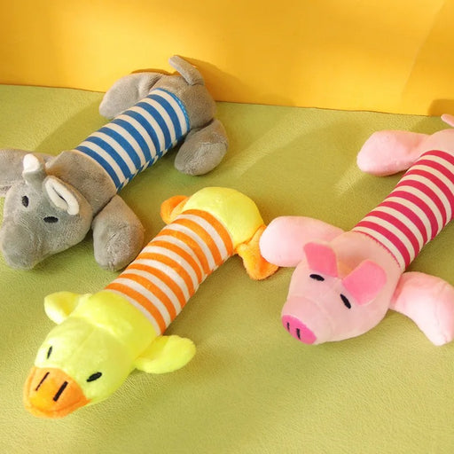 Squeaky plush animal toys for puppies - MRSLM