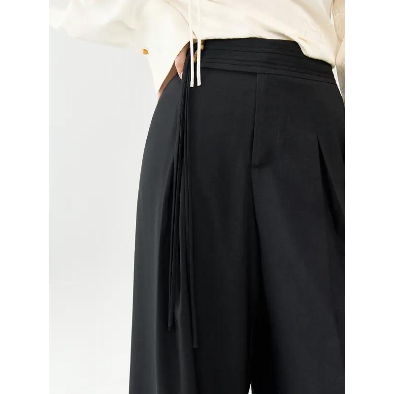 black commuter long trousers for women, view 4 - MRSLM