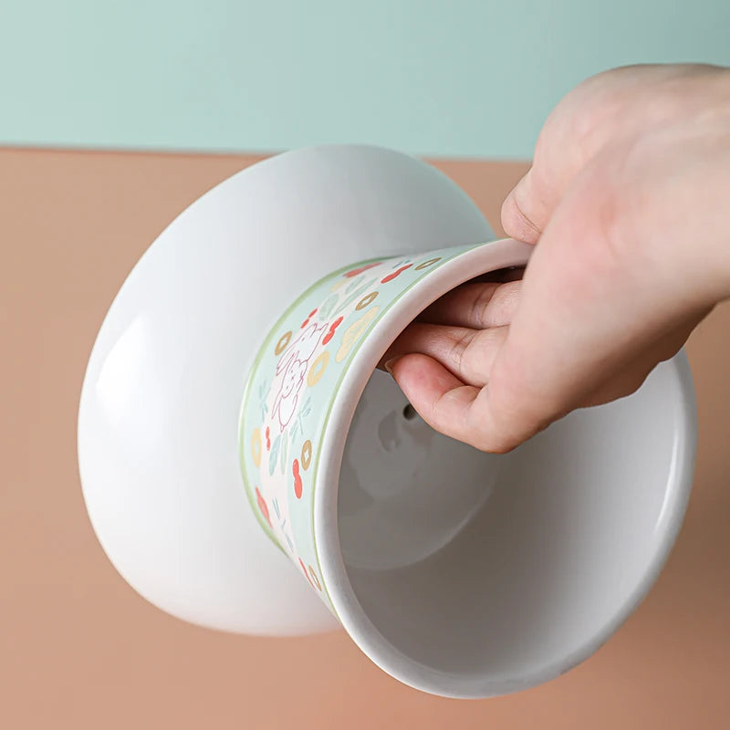 Hand-painted ceramic cat bowl, view 15 - MRSLM