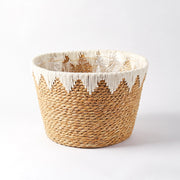 handmade woven planter basket, view 3 - MRSLM