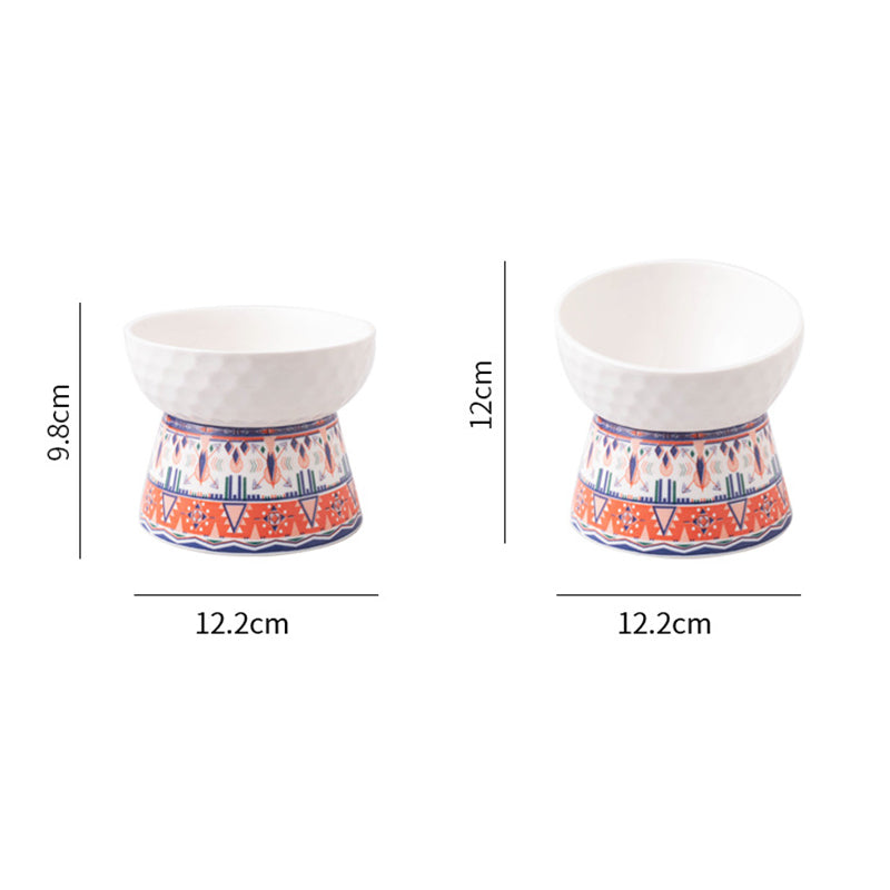 elevated ceramic cat bowl, view 13 - MRSLM