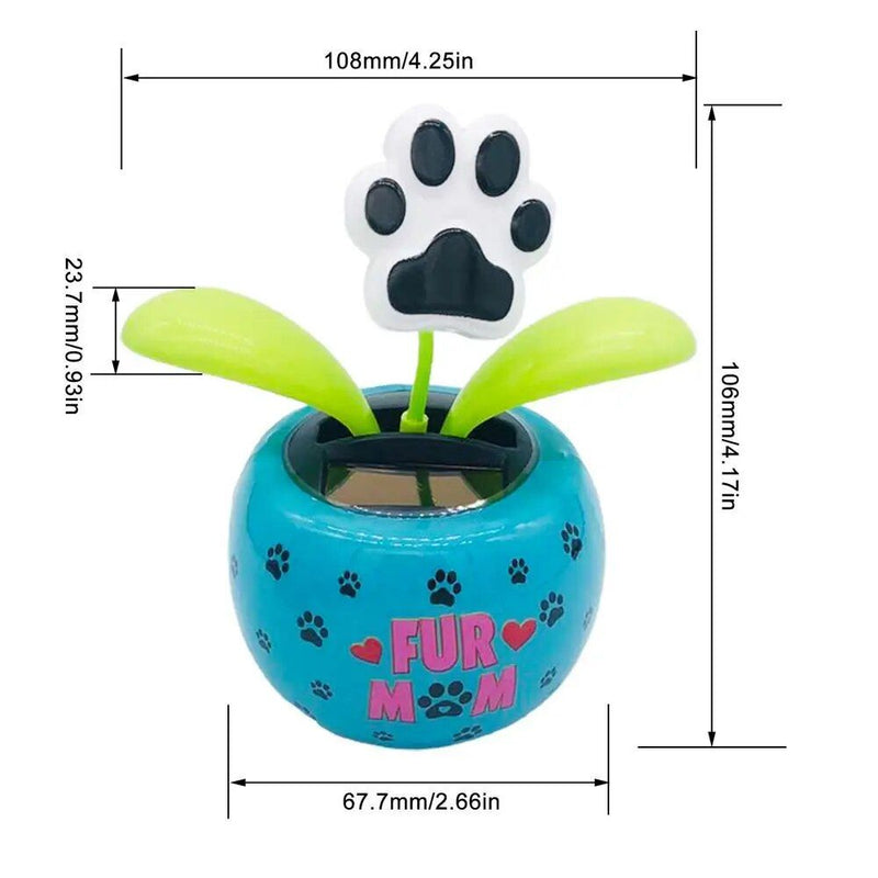 solar dancing flower bobblehead, view 2 - MRSLM