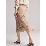 chiffon floral A-line skirt, view 6 - MRSLM