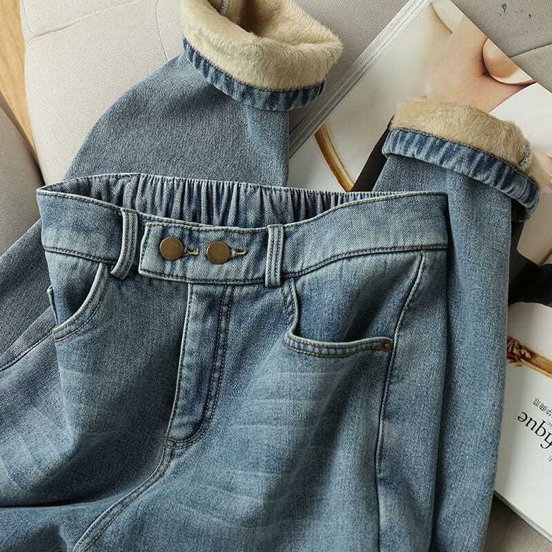 Elasticated waist slimming harem jeans, view 4 - MRSLM