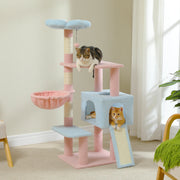 multi-level cat tree with hammock, view 4 - MRSLM