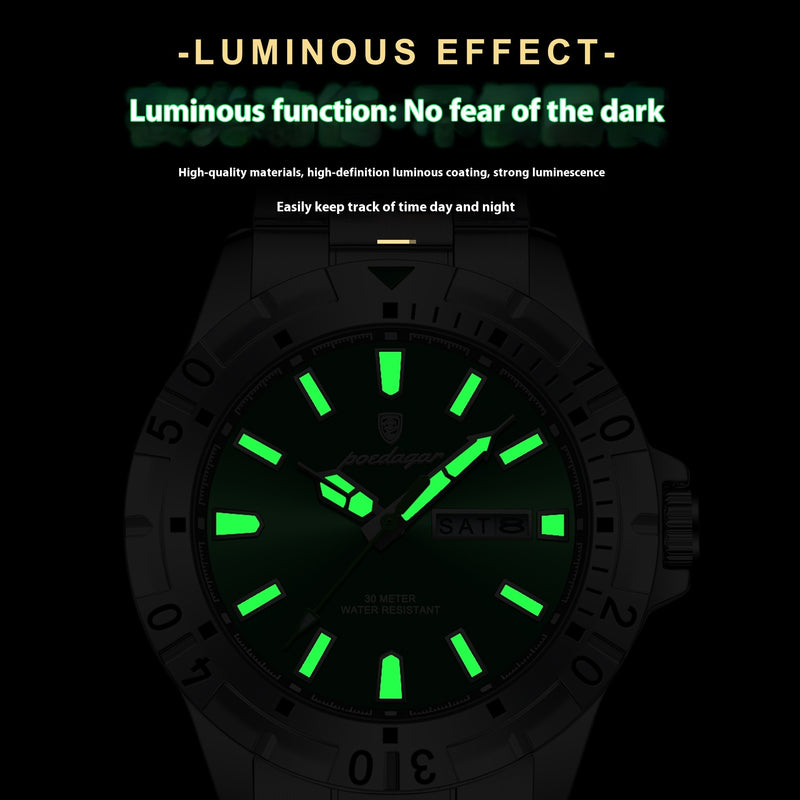 men's slim luminous watch, view 3 - MRSLM