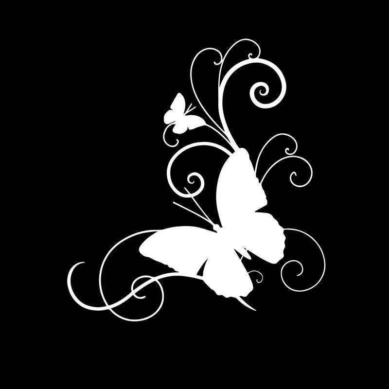 3D Butterfly Fashion Vinyl Car Sticker - Reflective, Customizable Decals 15.9cm X 16.6cm