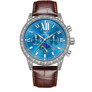 Men's automatic mechanical leather watch, business, view 7 - MRSLM