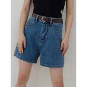 High waist denim shorts, view 6 - MRSLM