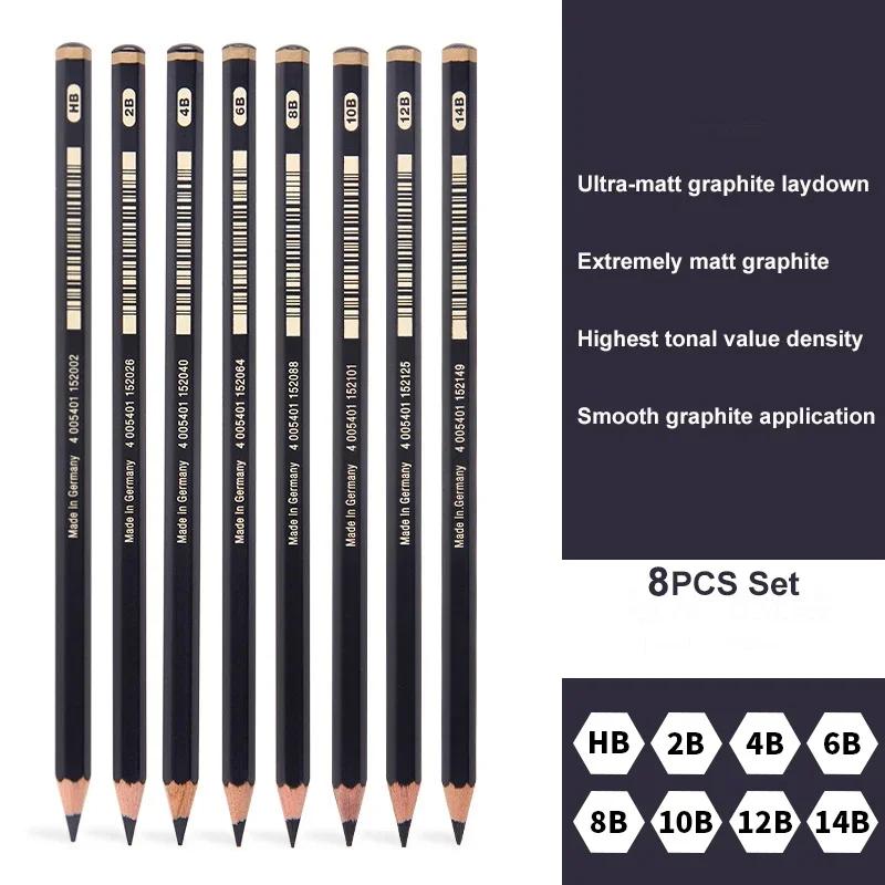 8-piece graphite pencil set, view 2 - MRSLM
