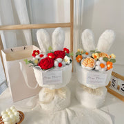 Knitted rabbit ear bouquet doll, view 4 - MRSLM