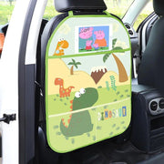 cartoon car seat back protector with storage organizer, view 4 - MRSLM