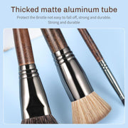 3-piece makeup brush set with bag, view 4 - MRSLM