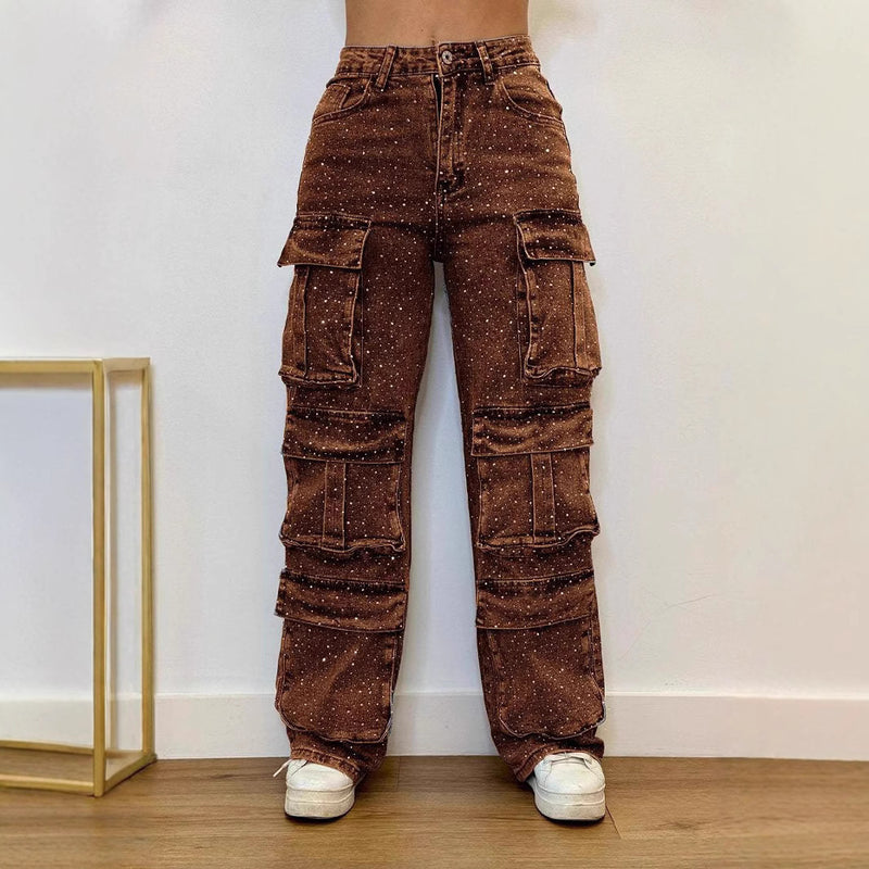 casual straight jeans with pockets, view 4 - MRSLM
