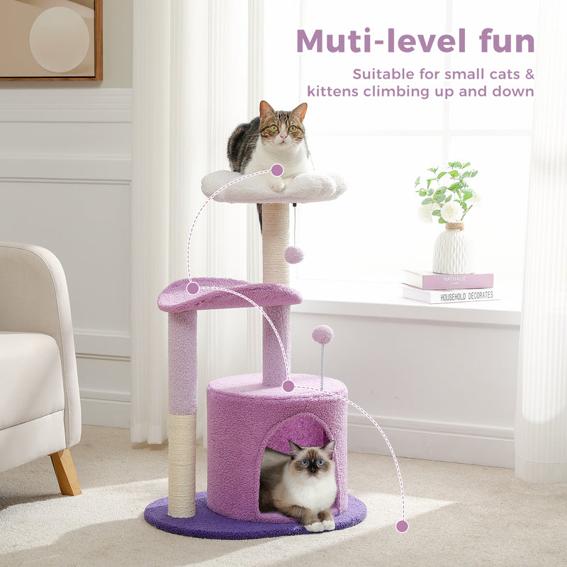 flower cat tree, view 3 - MRSLM
