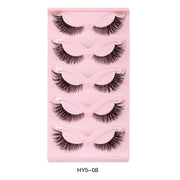 5 pair 3D cat eye fox eye lashes, view 9 - MRSLM