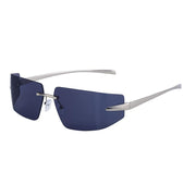rimless rectangular sunglasses, view 3 - MRSLM