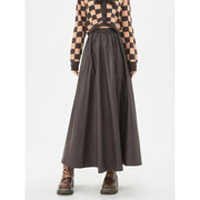A-line faux leather maxi skirt, view 7 - MRSLM