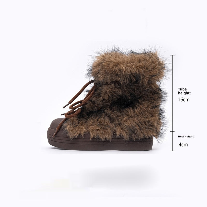 women's short snow boots, view 4 - MRSLM