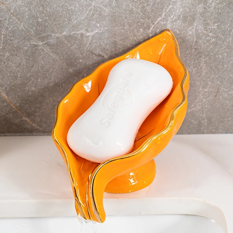 ceramic leaf soap dish, view 15 - MRSLM