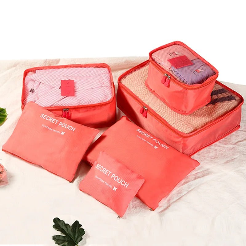 6-piece travel storage organizer bags - MRSLM