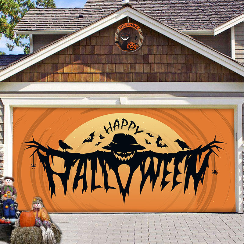 Halloween garage door backdrop hanging cloth, view 28 - MRSLM