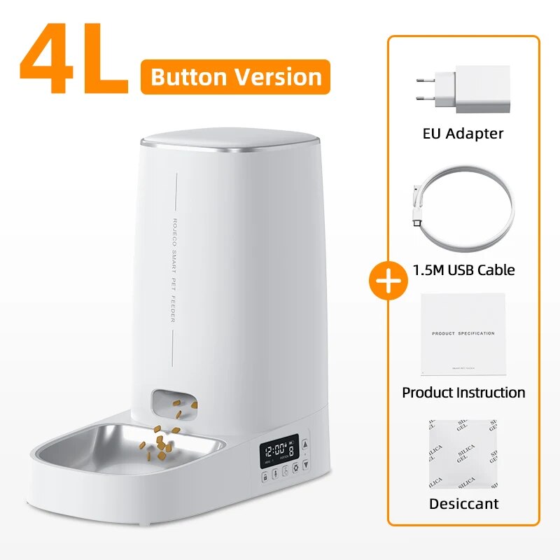 smart automatic cat and dog feeder, view 3 - MRSLM