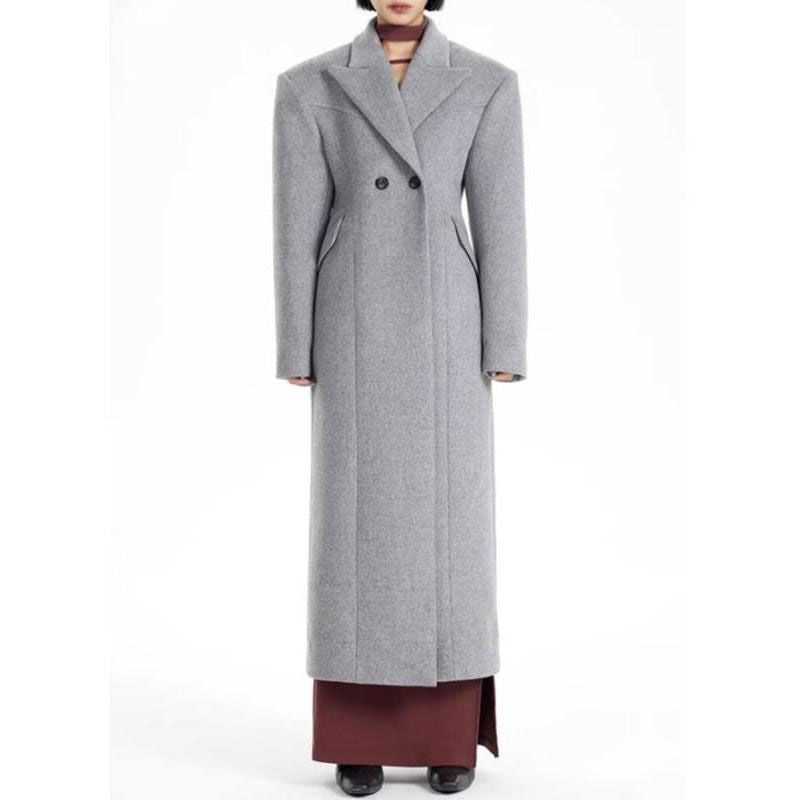 womens woolen overcoat, view 2 - MRSLM