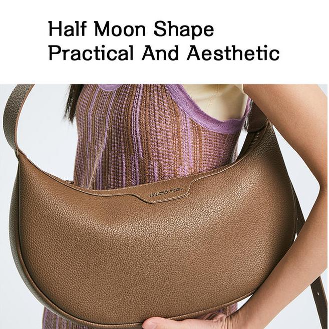 Leather baguette shoulder bag, view 12 - MRSLM