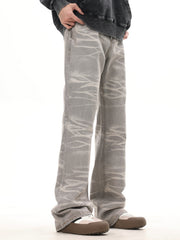 retro washed gray straight jeans, view 5 - MRSLM