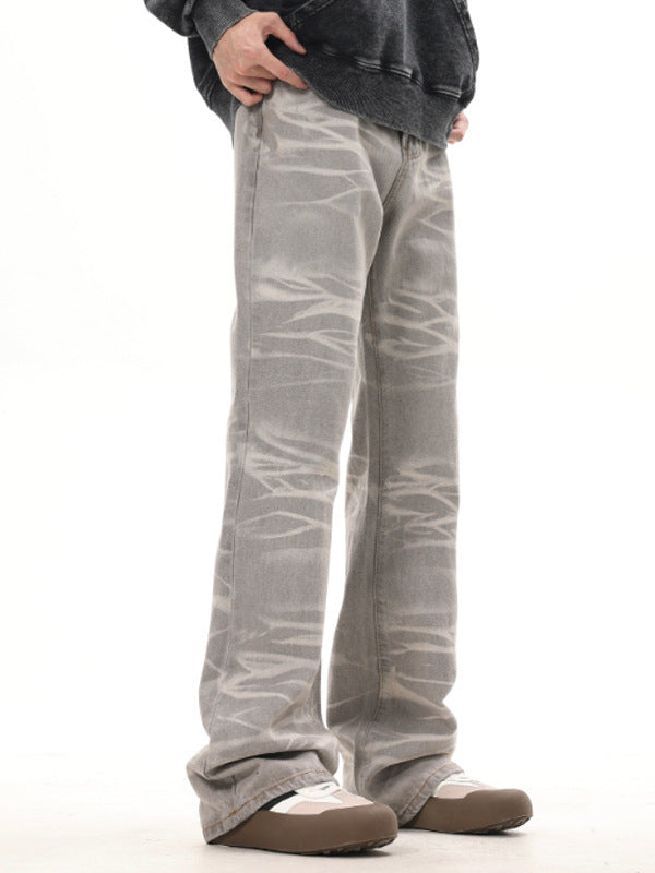 retro washed gray straight jeans, view 5 - MRSLM