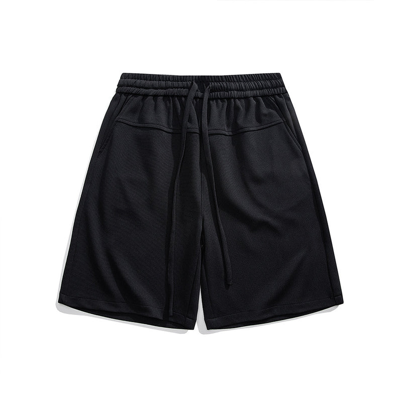 men's drawstring loose straight shorts, view 2 - MRSLM
