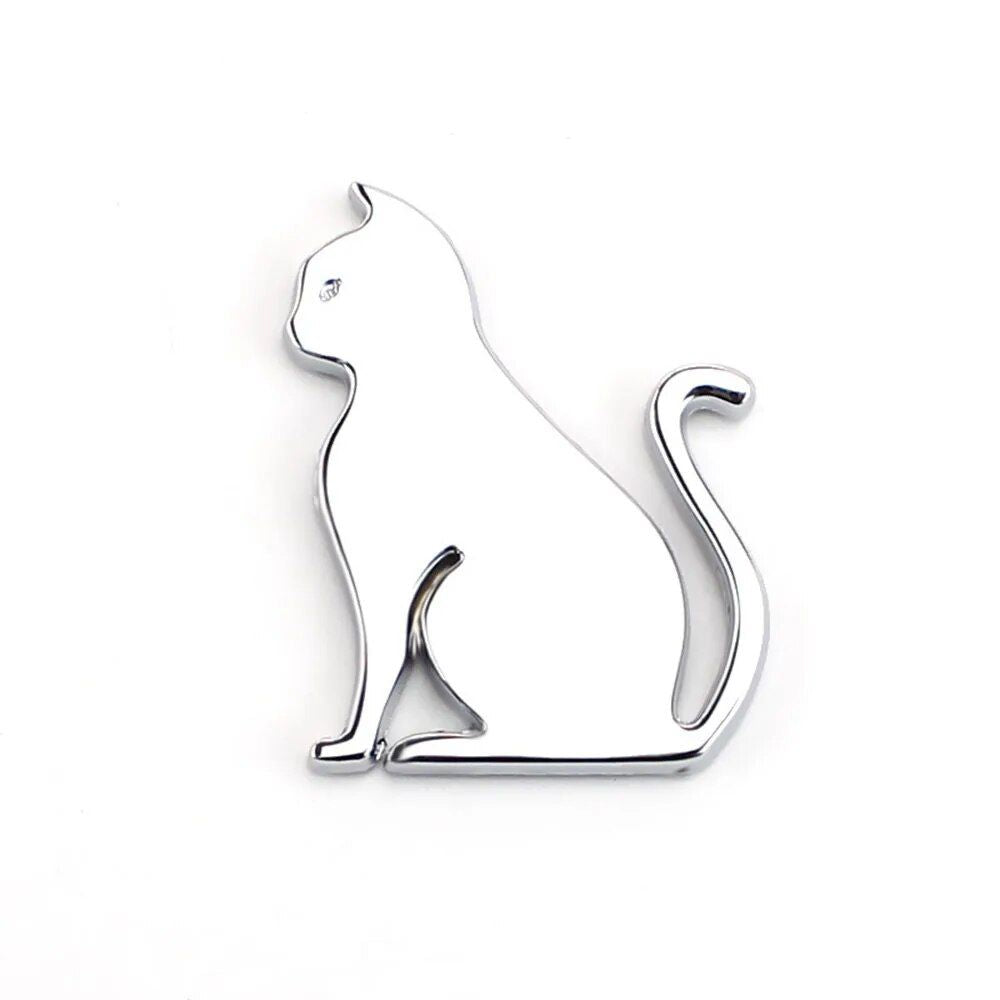 3D Metal Cat Car Sticker