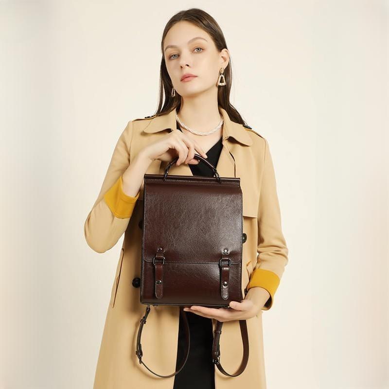 leather backpack, view 5 - MRSLM