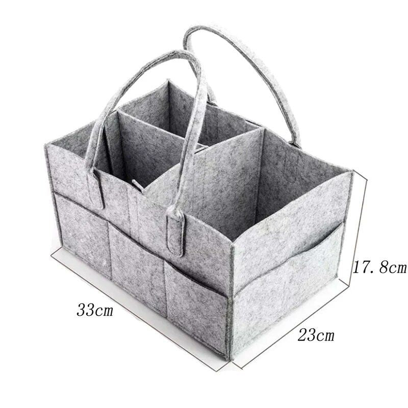 foldable baby diaper caddy organizer, view 4 - MRSLM