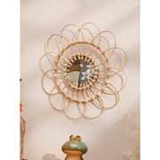 handmade rattan wall mirror, view 7 - MRSLM