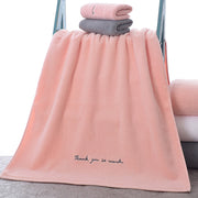 Large embroidered cotton bath towel, view 5 - MRSLM