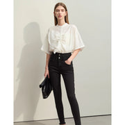 asymmetrical collar blouse, view 5 - MRSLM