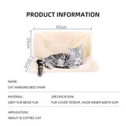 hanging cat hammock bed, view 7 - MRSLM
