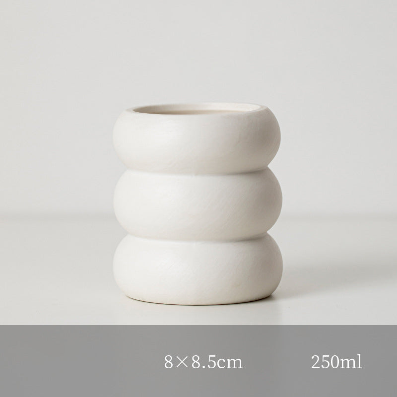 nordic ceramic candlestick holder, view 3 - MRSLM