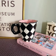 chessboard ceramic cup, view 3 - MRSLM