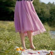 elastic waist A-line tutu skirt, view 2 - MRSLM