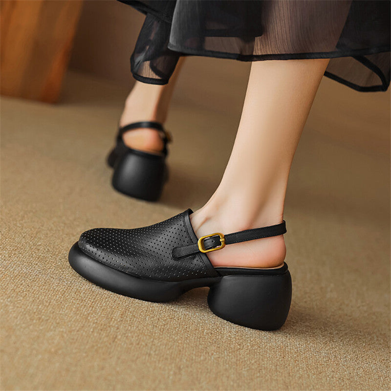 round toe platform heels, view 26 - MRSLM