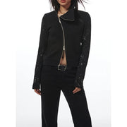 Turtleneck double zipper plush jacket, view 3 - MRSLM