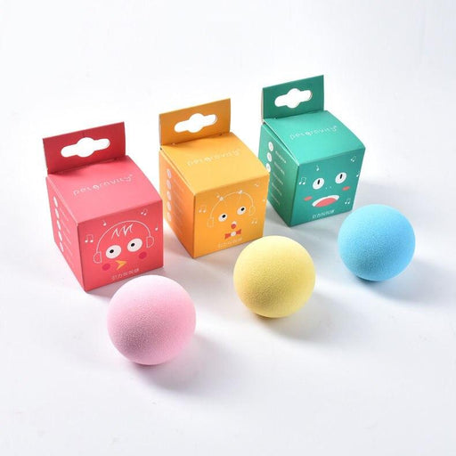 interactive squeak and sound catnip toy ball - MRSLM