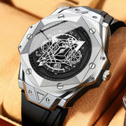 men's slim stainless steel quartz watch, view 6 - MRSLM